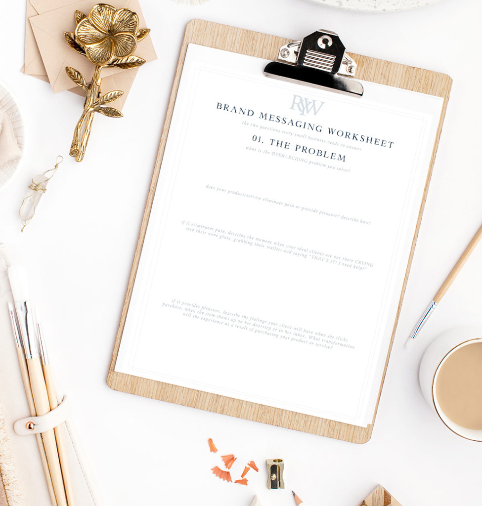 Free Ideal Client Worksheets for Small Business Owners - Brand Messaging Worksheet