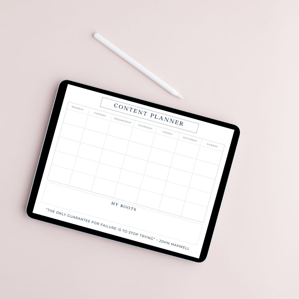 Free Instagram Content Planner Calendar Download - Free Social Media Content Planner for Small Businesses
